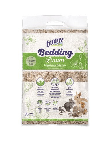 Bunny Nature Cama Linho Natural p/Hamsters, Esquilos e Gerbos 35 lt