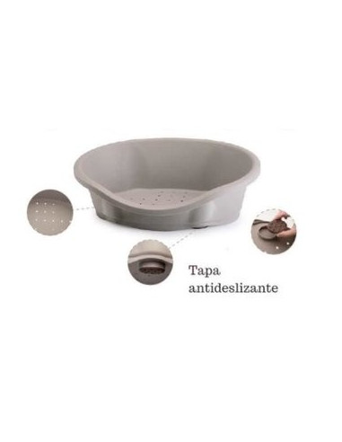 Cama Imac Plástico Oval p/ Cão Rosa Tamanho M (80 x 57 x 24,5 cm)