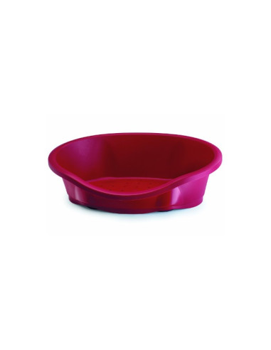 Cama Imac Plástico Oval p/ Cão Vermelha Tamanho M (80 x 57 x 24,5 cm)