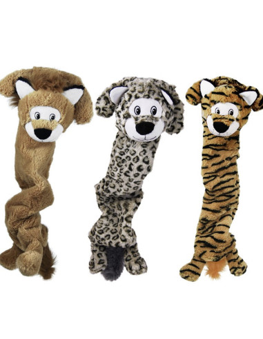 Brinquedo Kong Peluche Elástico Jumbo Stretchezz c/ som Leão - XL  (75 cm)