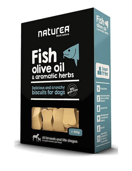 Naturea Snacks p/Cão Peixe, Azeite e Ervas 230G