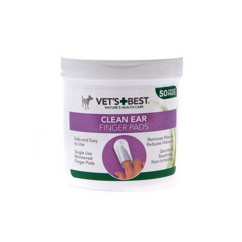 Toalhitas de Limpeza oral Vet's Best p/ Cães e Gatos - 50 unid.