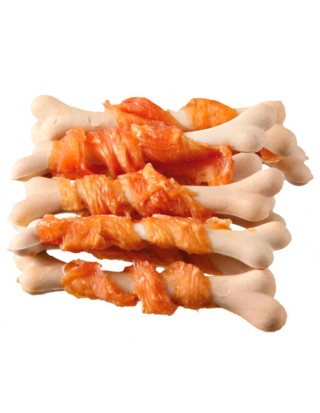 Ossos Cálcio Trixie p/ Cão c/ Filetes Peito Frango 100gr.