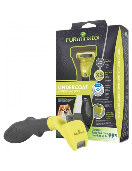 Furminator Escova Cães Raça Mini Pêlo Longo ( + 5cm) - XS