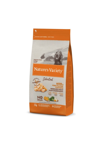 Nature's Variety Selected Cão Sem Cereais Medium/Maxi Salmão da Noruega