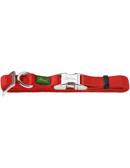 Coleira Hunter Vario Basic Alu-Strong Vermelha XL ( 45-65cm )