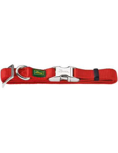 Coleira Hunter Vario Basic Alu-Strong Vermelha XL ( 45-65cm )