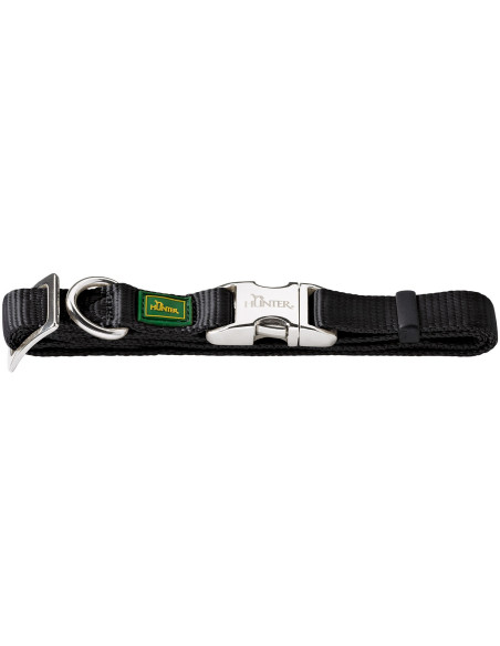 Coleira Hunter Vario Basic Alu-Strong Preta L ( 40-55cm )