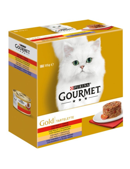 Purina Gourmet Gold Tartelette Seleção de Sabbores Pack 8x85gr.