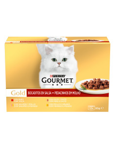 Purina Gourmet Gold Pedaçinhos em Molho Pack 12x85gr.