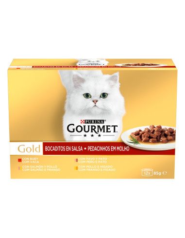 Purina Gourmet Gold Pedaçinhos em Molho Pack 12x85gr.